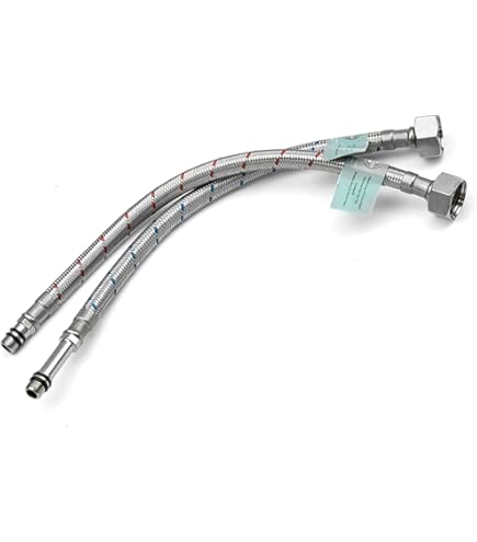 Xcel Home 2 X 1/2" X 1/2" BSP (500 Mm) Terminali Lunghi Per Rubinetti Da Cucina/lavandino Monoblocco, Connettori Flessibili - Foto 7