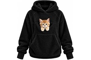 Women's Pet Pouch Hoodie, Cat Hoodie with Pouch | Relaxed long-sleeve hoodie with a roomy pet pouch for cosy indoor cuddles and everyday casual wear.