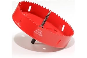 HOME COMPOSER Lochsäge 155mm, M42 Bi-Metall, für Holz, Trockenbau und Metallblech, 1 Stück Rot