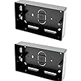 Surface Mounted Electrical pattress Box, Double Installation, Black 2 Gang (2 PACK)