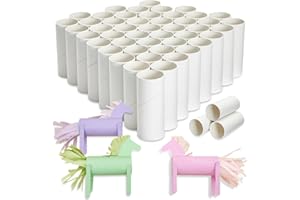 GENIE CRAFTS Pack of 48 Cardboard Craft Toilet Paper Tube Rolls, 9.9 cm Length