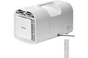 VEVOR Mobile Klimaanlage, 4250 BTU 3-Gang-Klimagerät mit 24-Stunden-Timer, ferngesteuerter Kühler, einstellbare Temperatur 16–32 °C, für Camping im Freien, Wohnmobile oder Heimgebrauch, 510x270x315mm