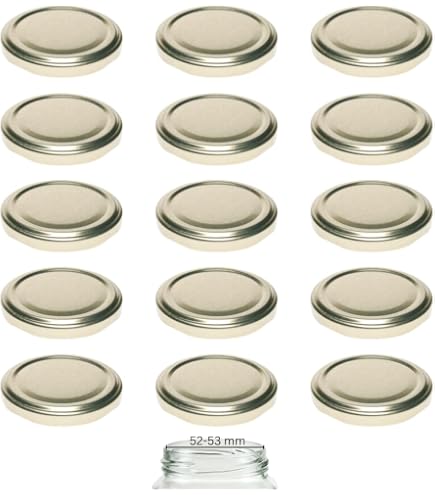 20 Couvercles Métal 70mm Pour Pots Et Bocaux | Twist-off Réutilisables | Pour Confiture, Yaourt, Conservation