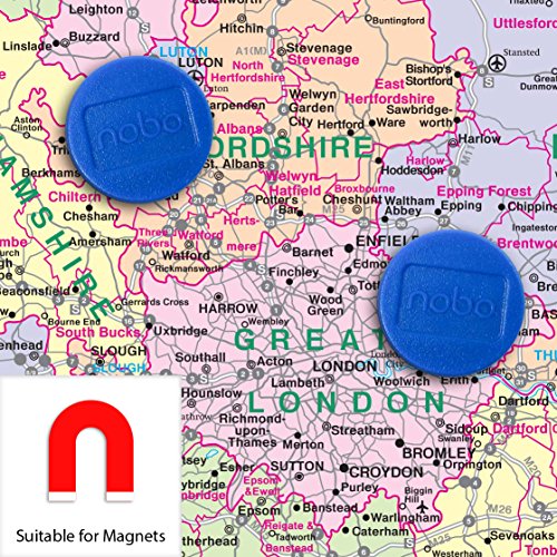 UK Counties Large Wall Map For Business (Laminated With Aluminium Frame & Metal Backing)