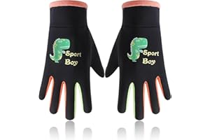 BIBITI Gants d'hiver imperméables pour enfants de 10 à 15 ans - Gants d'hiver chauds - Gants de ski et de neige - Gants de neige - Gants de neige - Gants dinosaures - Pour cadeau