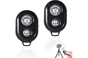 XATGIOUY 2 Piezas Mando Movil, Control Remoto para Selfie, Disparador Remoto Bluetooth Android y iOS, Cmando Bluetooth Movil, Ideal para Selfies y Fotografía a Distancia