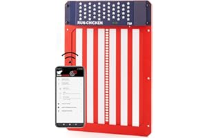 RUN-CHICKEN Porta automatica per pollaio (USA Speciale), programmabile con app, funzionamento a batteria, ritardo serale e mattutino, porta alluminio, porta galline automatica, modello T50