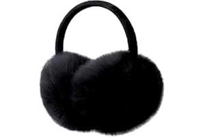 Justay Comf Nauszniki damskie nauszniki ze sztucznego futra, regulowane, na zimę, Czarny, Rozmiar uniwersalny