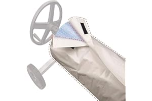 DFEO Swimming Pool Roll Cover Protector, Solar Blanket Roller Reel Waterproof Cover Sun-Screen Cover For Pools Solar Blanket, 210D, For Outdoor Heavy Duty Garden(Size:550x126cm,Color:grey)