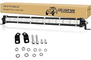 ‎SKYWORLD SKYWORLD 13 Zoll 33CM 60W Led Arbeitsscheinwerfer Bar 12V 24V Zusatzscheinwerfer Auto Scheinwerfer Wasserdicht Led Flutlicht für 4x4 Offroad SUV UTV ATV Traktor Rückfahrscheinwerfer