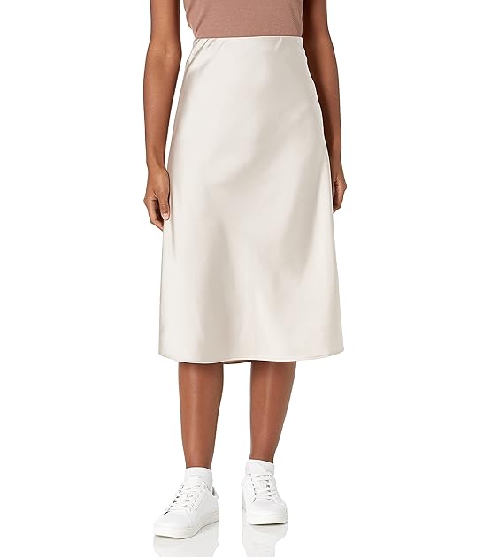 Damen Maya Rock, seidiger Slip-Skirt-Stil