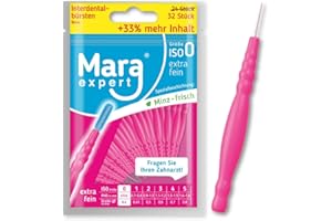Mara Expert Basic - Spazzole interdentali da 0,4 mm, ISO 0, extra sottili, colore: rosa
