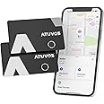 ATUVOS Air Tag Card Wallet Tracker Thin 0.16cm -2 Pack, Smart Tag For Locator Work with Apple Find My (iOS Only),Waterproof, Item Finder for Luggage Tag, Suitcase, Bags, Passport