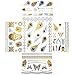 10 Sheets of Silver & Gold Fashion / Style Tattoos