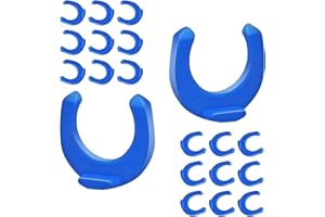 Qrity 20 Piezas Clips de Bloqueo de 1/4 Pulgadas, Abrazaderas de Clip de Bloqueo Azul, Clips de Bloqueo Pinzas para Sistemas de Filtración de Agua RO