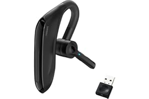 SUNITEC Bluetooth Headset Wireless Headset with Dongle for Computer 45H Talk Time USB-A Compatible to Connect to Your PC Mac - Works with Teams, Zoom(USB Adapter Included)