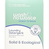Wash No Waste - Strisce di detersivo per il bucato (64 lavaggi). Ipoallergenico e biodegradabile. Effetto ammorbidente. Vegan