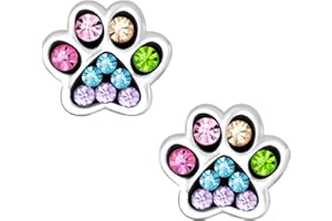 FIVE-D Ohrringe Pfote Tatze Hund 925 Sterling Silber gold Kinder Damen Mächen