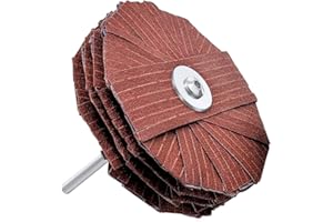 LINE10 Tools 4-inch Sanding Mop Kit, Moulding Flap Wheel Sander for Drill, 80 Grit Mop Sanders Brush, 1/4" Shank, Abrasive Flapper Sander for Woodworking, Contours, Finishing, Pack of 1