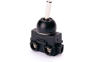 ORION LIGHTSTYLE Interrupteur encastrable à bascule ON/OFF Marche/Arrêt 250V Luminaires 1 pôle 2(1) A LS-2 or argent antique Lampes Lampes de table Appliques murales (Noir)