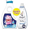 OMO & Comfort, Liquid Detergent & Fabric Softener, for sensitive skin, 2L + 1.5L
