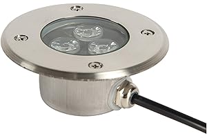 WZYJLYDS Focos Led Exterior Empotrables Suelo, Luces Led Suelo Terraza Exterior 3W 330lm IP68 Foco LED Subacuático 12V / 24V / 220V Cuerpo de Lámpara de Acero Inoxidable, La Altura Es de Solo 4cm ( Color : Bla