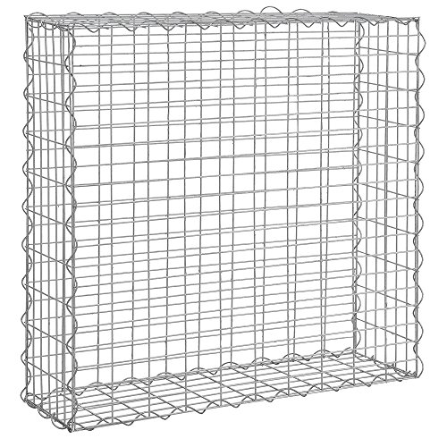 [pro.tec] 1x Gabione (100 x 100 x 30 cm) Steingabione / Steinmauer / Steinwand / Spalier /