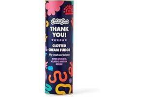 Josh & Jim's - 'Thank You' Clotted Cream Fudge Gift, Traditional Taste, Nut-Free, Vegetarian & Gluten-Free, Low-Salt, 300g