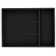 Relaxdays Portaposate Da Cassetto In Acciaio, Organizer Con 6 Scomparti, Antracite, 5x28,5x40,5 Cm
