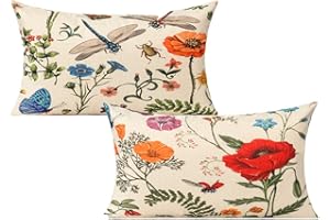 All Smiles Florales Fundas Cojines 30x50 Fundas Almohadas Decorativas 2PCS