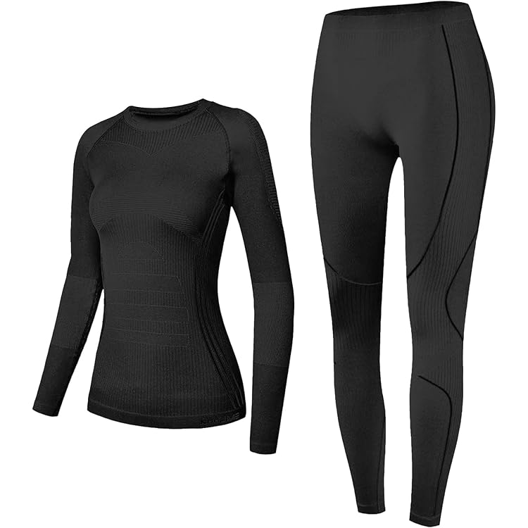 Damen Thermo-Unterwäsche-Set, Dünn & Dehnbar – Hemd + Hose, Perfekt Unter Der Kleidung