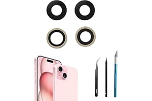 DAKEXIONG 2pcs/Set 15 Plus Rückkamera-Glaslinse Ersatz für iPhone 15 Back Rück Kamera Glas Linse Ersatz mit Reparatur-Werkzeug-Kit, Anti-Linse Kratzer & wasserdicht