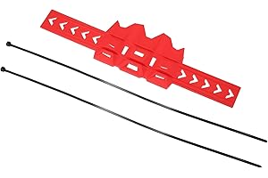 Motoforti Motorcycle Exhaust Pipe Guard Protector Cover with Cable Ties Red
