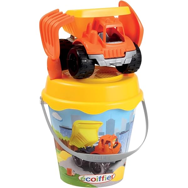 Ecoiffier Strand-Eimer Set – 17 Cm, Mit Schaufel, Gießkanne, Sieb & Sandform, Ab 18 Monaten