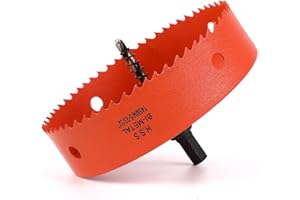 Dribotway 145mm 5-45/64'' Bi-Metal Hole Saw Drill Bit, High Speed Steel, Cuts Circular Holes in Wood, Plastic, Plywood, Thin Metal