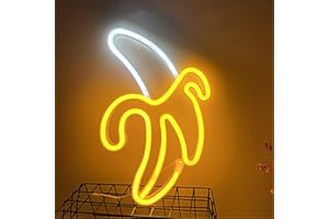ENUOLI Banana Neon Light LED Neon Sign Wall Neon Light for Home Decor Battery&USB Operated Neon Night Light Neon Light Sign Light Up Sign for Kids Bedroom Party Christmas Wedding