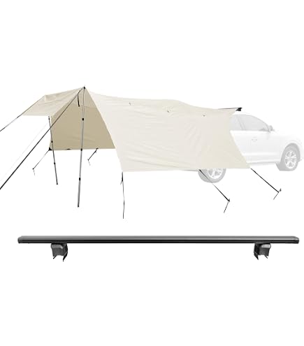 ZHXYBF66 Auto-Seitenzelt für Dacia Dokker Van, UV 50+ Schutz wasserdicht 8000mm,Black Sport & Freizeit