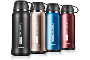 YJH Y·J&H Termo de Vacío de Doble Pared,Botella de Agua Acero Inoxidable sin BPA,Botellas Frío/Caliente,Botellas Termica para Niños, Colegio, Oficina, Trekking - 650ml Negro