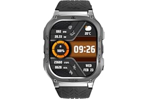 KOSPET TANK M3 Ultra Smartwatch GPS, 1.96" AMOLED HD Display, Orologio Smartwatch Uomo con Rispondere/Fare Chiamate, 5ATM Impermeabile, 170+ Modalità Sport, Corpo Metallico Acciaio Inox (Oro)