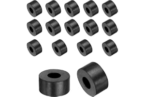 QUARKZMAN 16 st gummidistanser med 20 mm ytterdiameter, 8 mm innerdiameter, 10 mm höjd, runda, anti-vibrationer, tjocka gummi