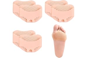 YAWOXIJ Mittelfußpolster aus Silikon, 3 Paar Wiederverwendbares Vorfußpolster, Rutschfest Feetly Sohlen Fußballen Kissen, Ballenpolster Vorfuß, Silikon Metatarsal-Pads, High Heels Einlagen Mittelfuß Pads