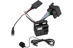 EBTOOLS Bluetooth Music Adapter för Bil 12Pin Bluetooth 5.0 Aux Audio Kabel Adapter Mikrofon Hands Ersättning för Peugeot 207