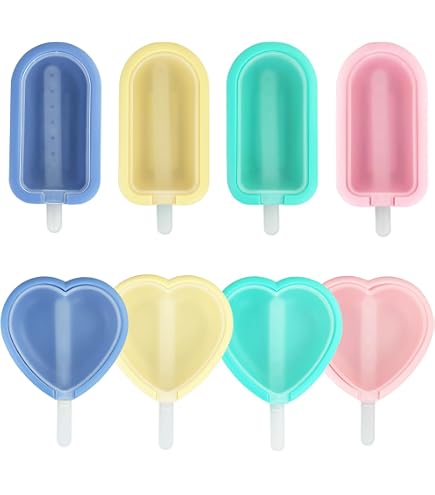 Stampi Per Ghiaccioli Fai Da Te In Silicone, 6 Griglie Con Antigoccia E Bastoncini, Verde - 6