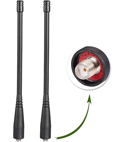 Lot De 2 Antennes UHF 400-460 MHz Bingfu Pour Motorola CP200D HT750 GP380 - Gain 2.15 DBi Caoutchouc