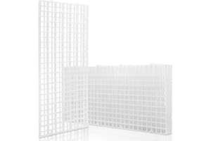 LINLAN 4 Pezzi 15 x 30 cm(5.9x11.8in) Griglia per Acquario in plastica, divisore per Acquario, per filtrare e Proteggere Il Fondo Fai da Te (Colore Bianco, Senza accessor)