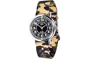 ERTT EasyRead Time Teacher Montre Enfant - Montre Pédagogique Garçon - Montre pour Apprendre à Lire l'heure - Montre-Bracelet éducative pour garçon et Fille - Cadran analogique - 12/24h
