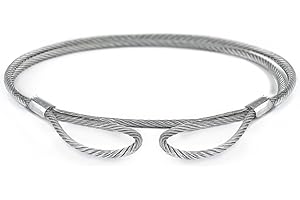 Seiletech.de Fune in acciaio con occhielli | acciaio zincato | DIN EN 13414-1 | 16 mm | 2 metri | fune con passanti | corda di sollevamento | corda di arresto