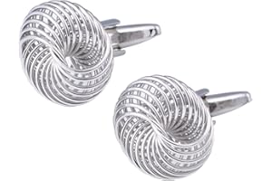 Jonwo Hollow Twist Knot Men Cufflinks in Gift Case Unisex Cufflinks for Men's Wedding Cuff Shirt Dance Party Holiday Anniversary Present