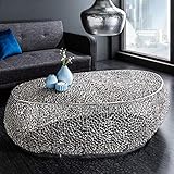 MAßE (ca.): 122cm x 69cm x 42cm (B x T x H) | AUFBAU: Komplett montiert geliefert | Der Couchtisch NUBE Silber wird aus Sicherheitsgründen auf einer Palette versendet. Die Lieferung erfolgt nur bis Bordsteinkante.