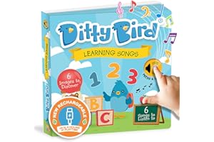 DITTY BIRD Musical Books for Toddlers | Interactive Children's Nursery Rhyme Book | Numbers and ABC Learning Toy with Sound | Interactive Toddler Gift for 1-3 | Educational songs for babies
